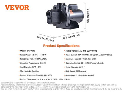 115Volt Shallow Well Jet Pump