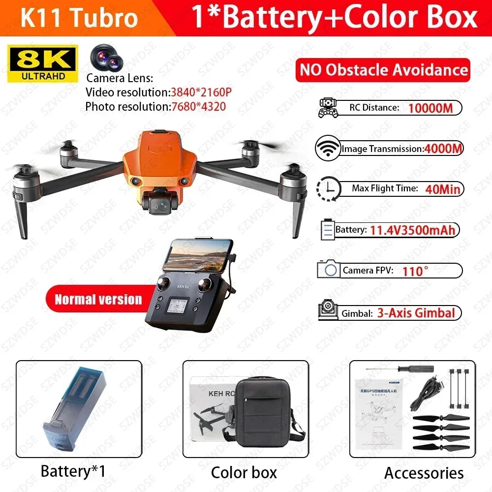 Cole Professional Turbo Drone Aerial 8K HD Dual Camera with Built-in Airdrop Intelligent Obstacle Avoidance