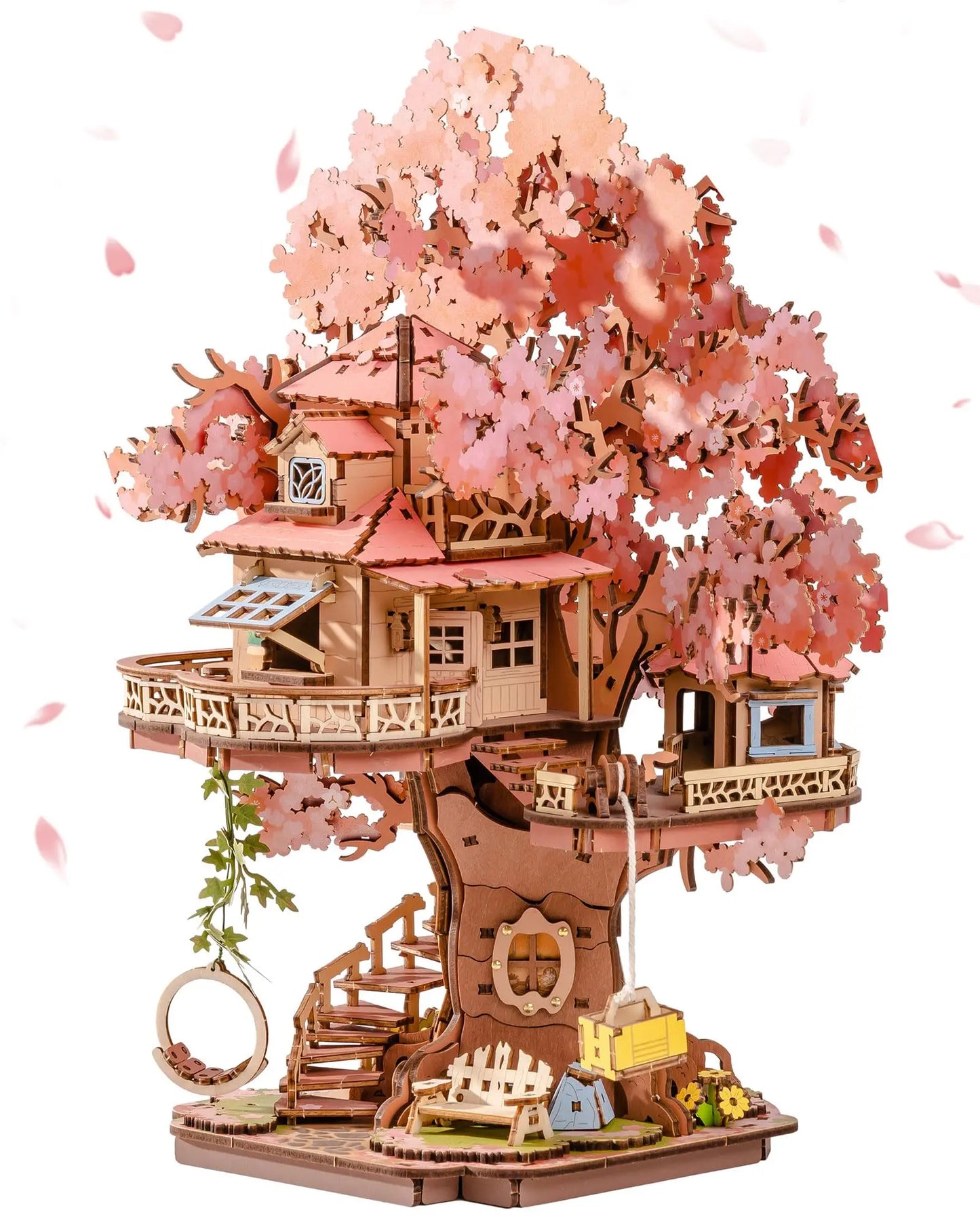 Sakura Tree House 535pc 3D Wooden Puzzle Model Kit
