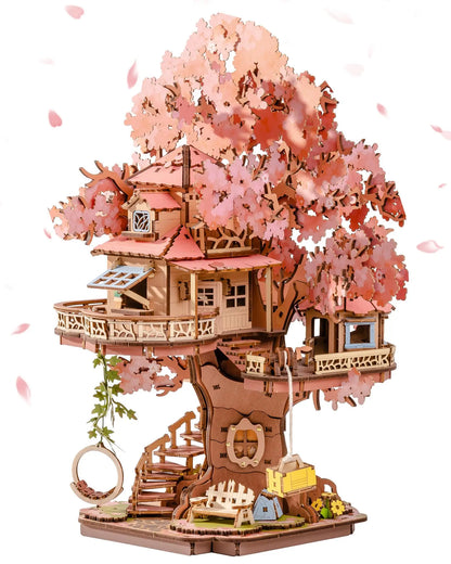 Sakura Tree House 535pc 3D Wooden Puzzle Model Kit