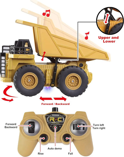 2 PCS Remote Control Construction Excavator and Dump Truck Set.