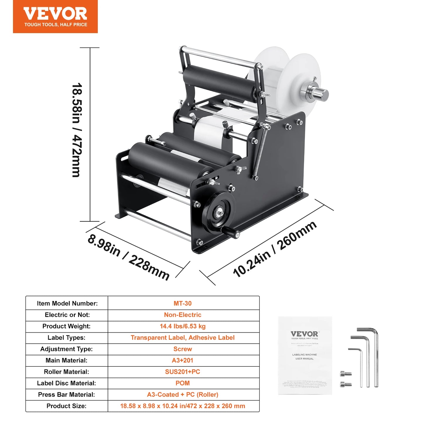 Manual Round Bottle Labeling Machine