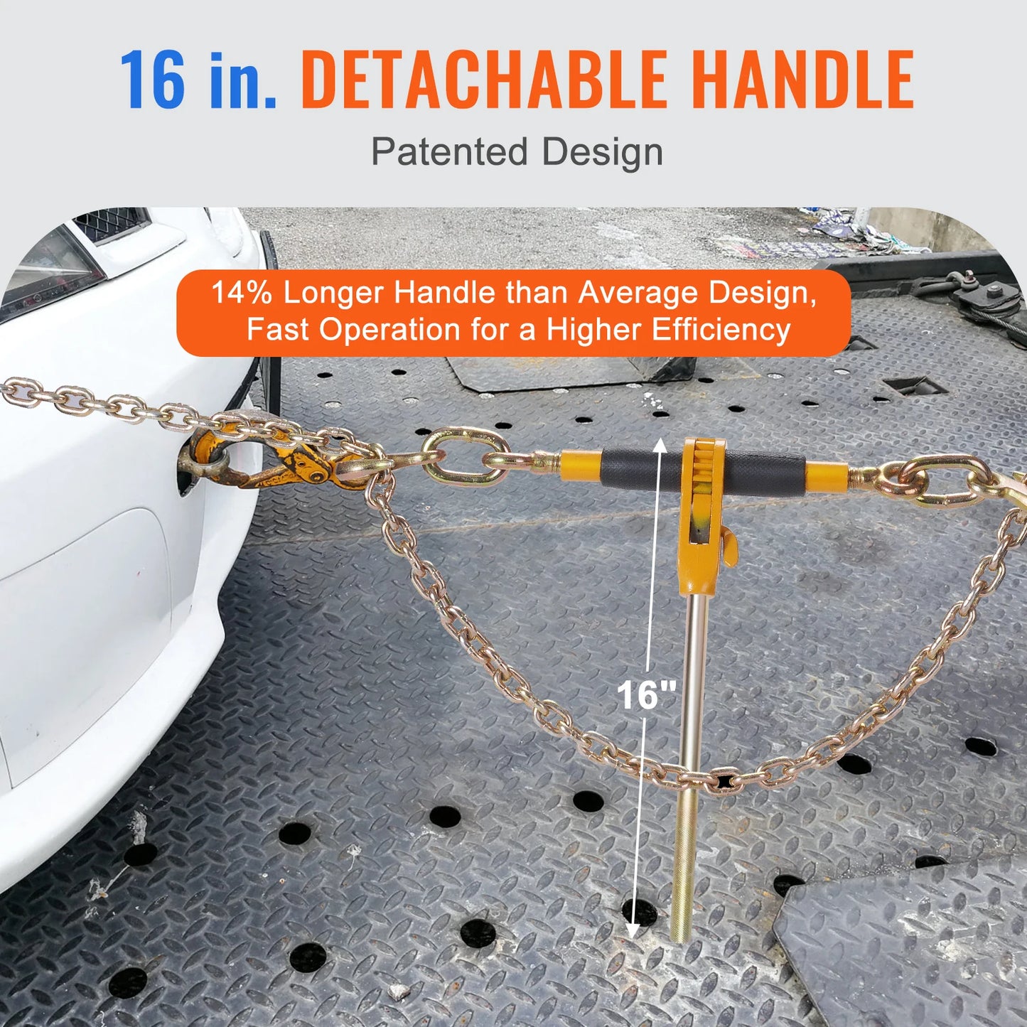7100 lbs. Ratchet Chain Binder Anti-skid Handle