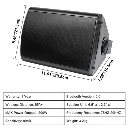 6.5 Inch Outdoor Waterproof Bluetooth Speakers
