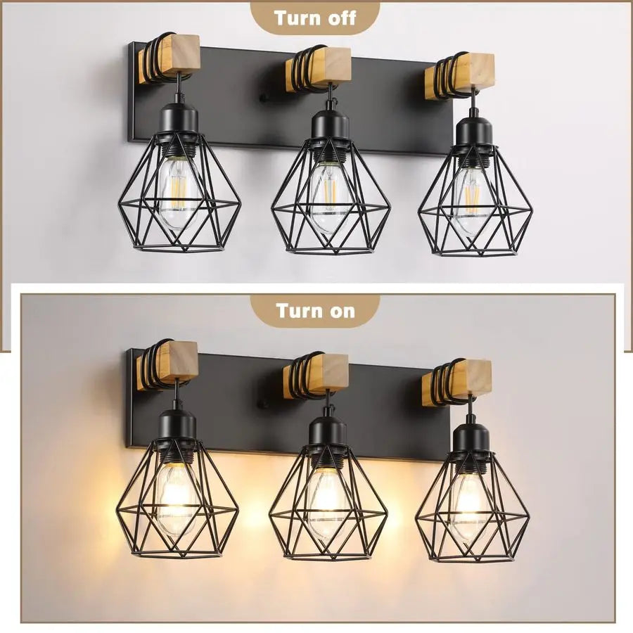 Farmhouse Bathroom Vanity Light Fixtures With Rustic Sconces