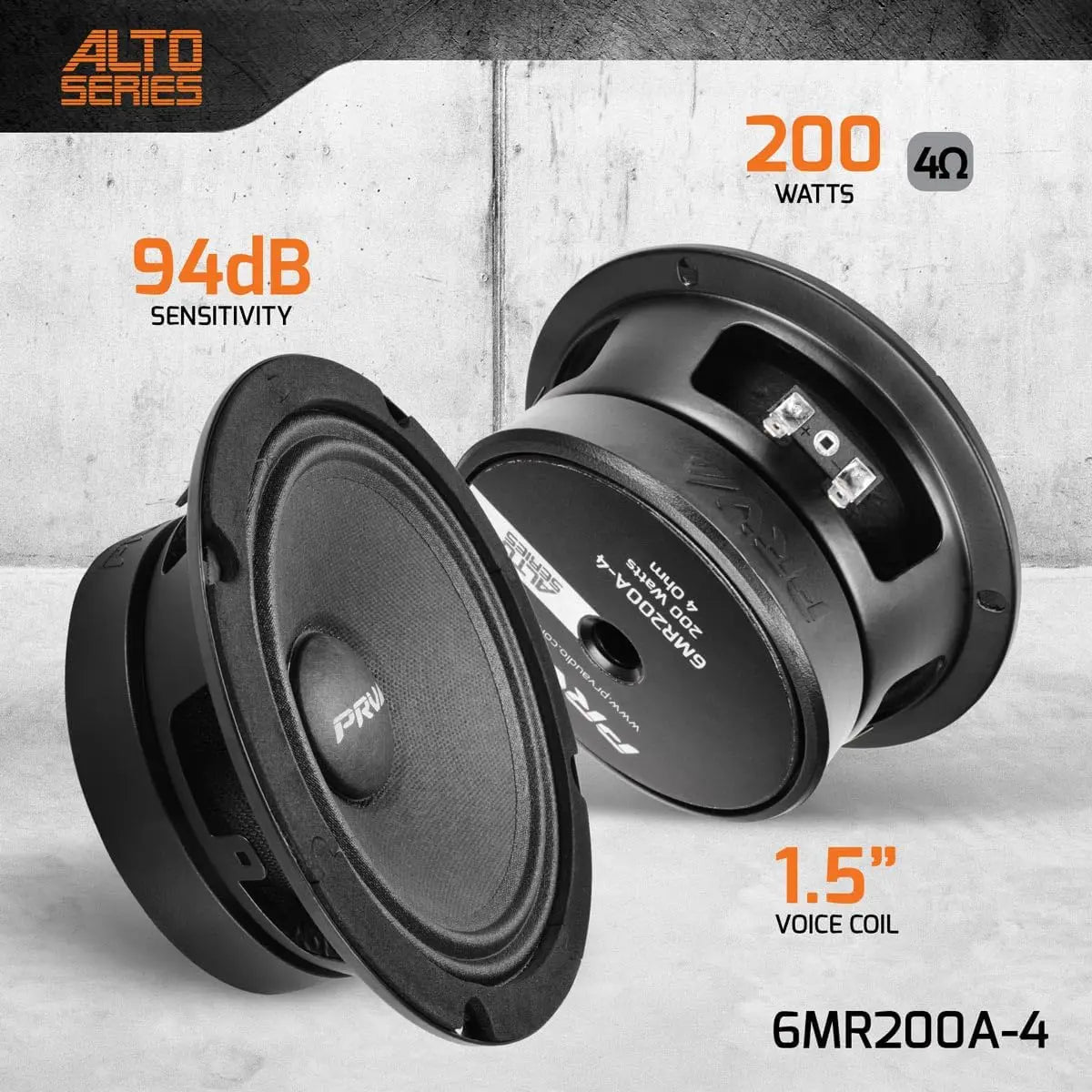 Pair, 6.5-Inch Midrange Car Speakers