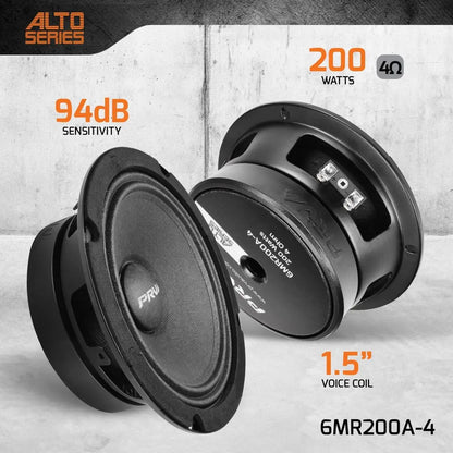 Pair, 6.5-Inch Midrange Car Speakers