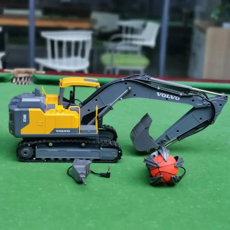 RC Excavator 1/16 Scale, 17CH 3IN1 2.4G APP Dual Remote Control LED Digger