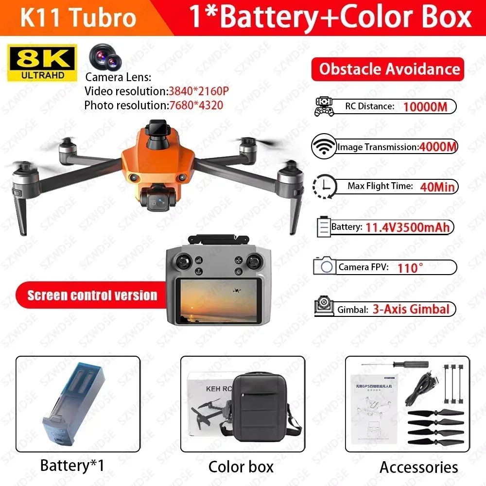 Cole Professional Turbo Drone Aerial 8K HD Dual Camera with Built-in Airdrop Intelligent Obstacle Avoidance