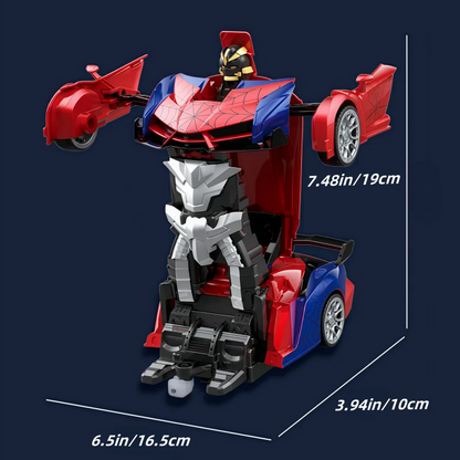 RC Transforming Remote Control Car 2.4GHz With Dual-Color Lights, Fast 360°Rotation, One-Click Deformation