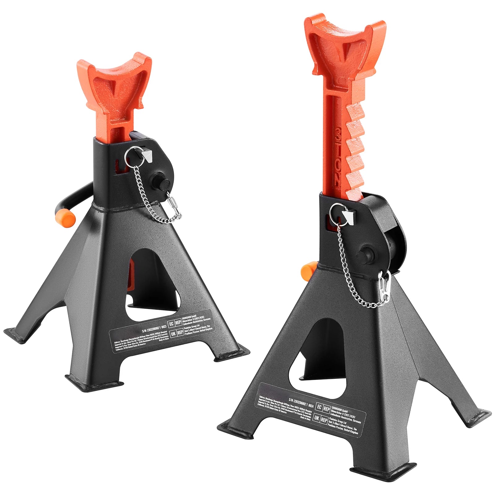 3 or 6 Ton Capacity Jack Stands