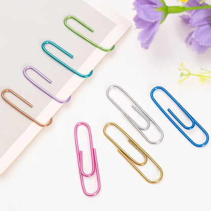 240pcs Medium Colored Paper Clips for Office/School Use