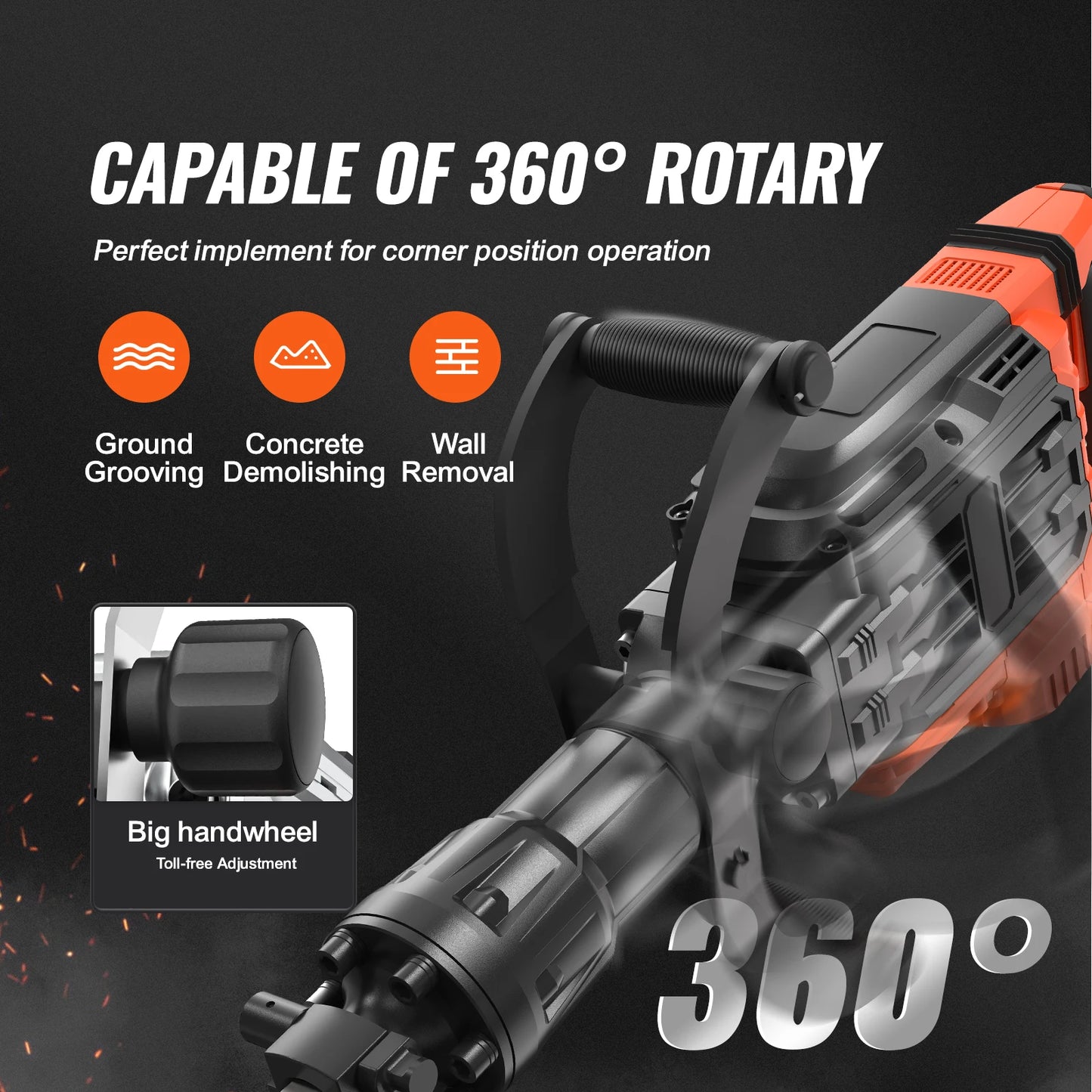 Jack Hammer 3500W Demolition Concrete Breaker