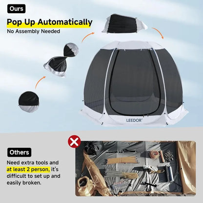 Pop Up Screen House, 6-10-15 Person Outdoor Screen Tent，Camping Screen Room with Carry Bag, Screened Gazebo with Mosquito Netti