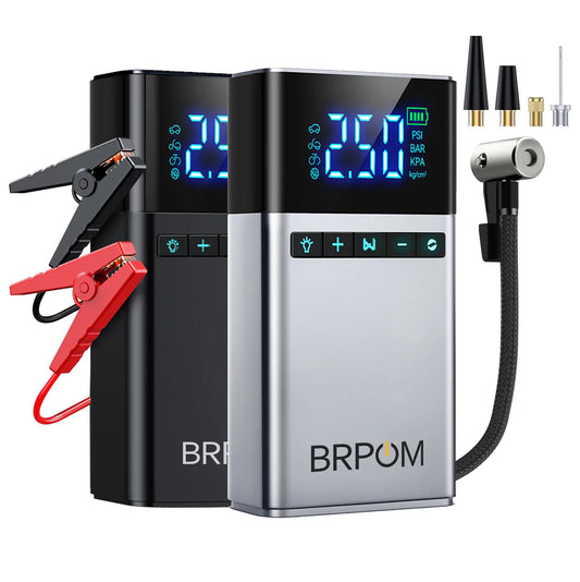 4 In 1 Jump Starter, Air Compressor, Power Bank, With LED Light