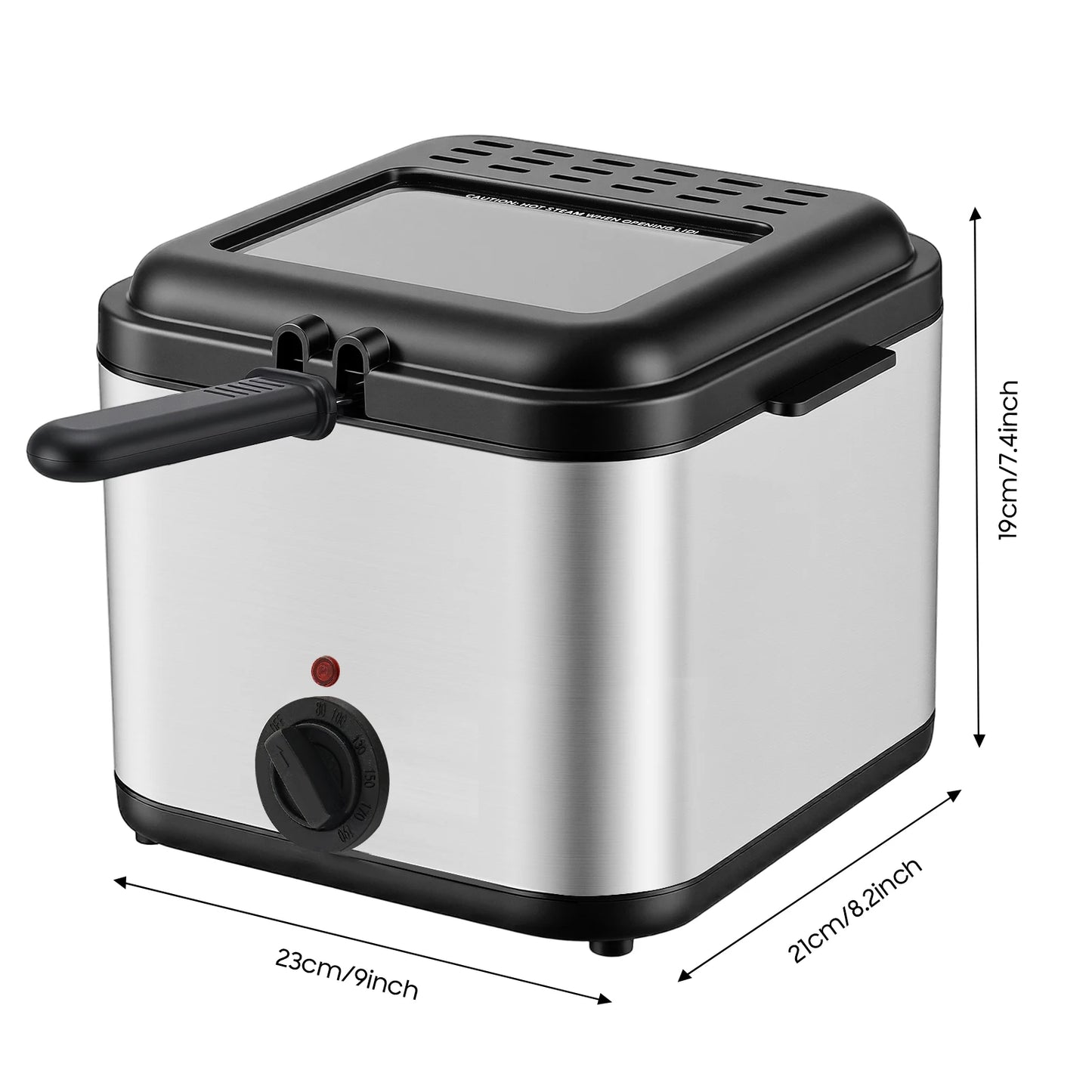Deep Fryers, 110V Electric Deep Fryer with Basket, Stainless Steel Commercial Deep Fryer for Home Kitchen, Restaurant, Fast Food