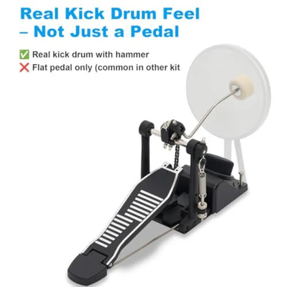 Electronic Drum Set with Kick Hammer Pedal