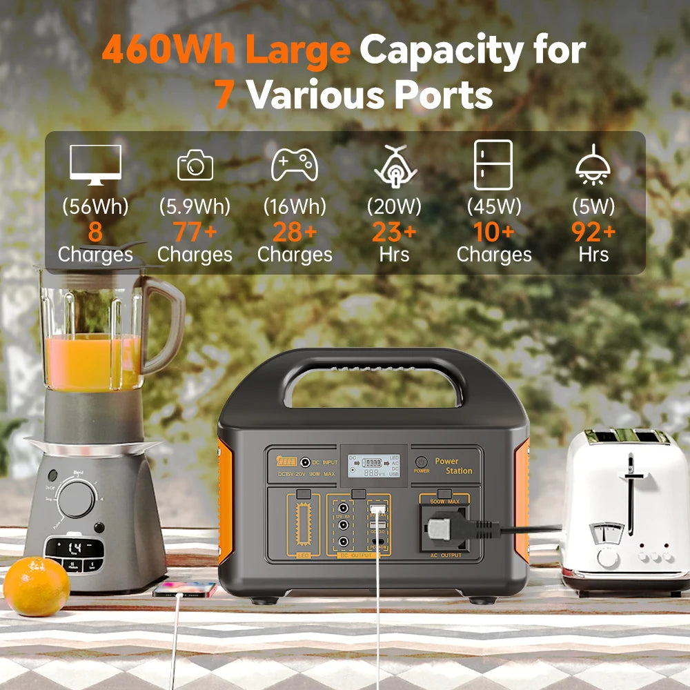 460.8Wh Portable Solar  Power Station