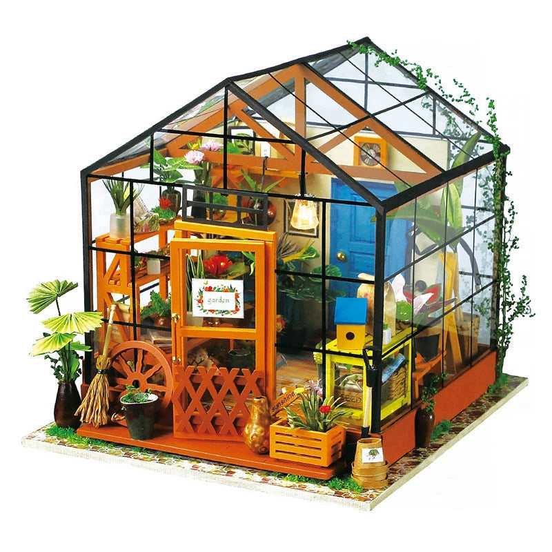 Miniature Greenhouse Wooden Kit