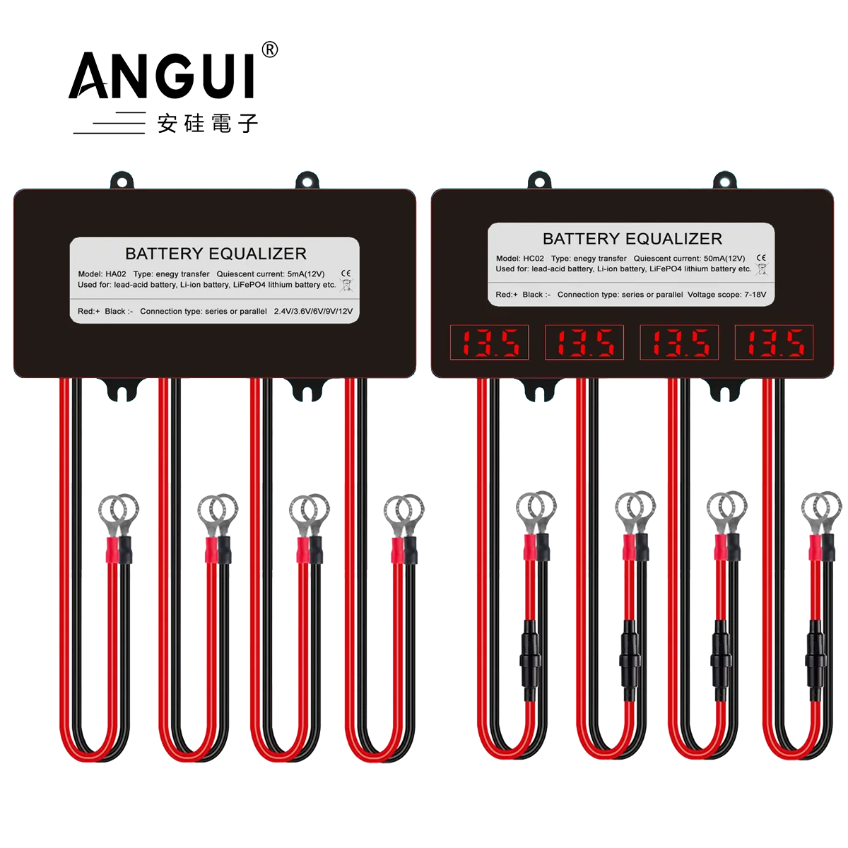 ANGUI HA02 HC02 Batteries Voltage Equalizer Balancer li-ion Lead Acid Battery Parallel series Solar Controller Regulator 48v