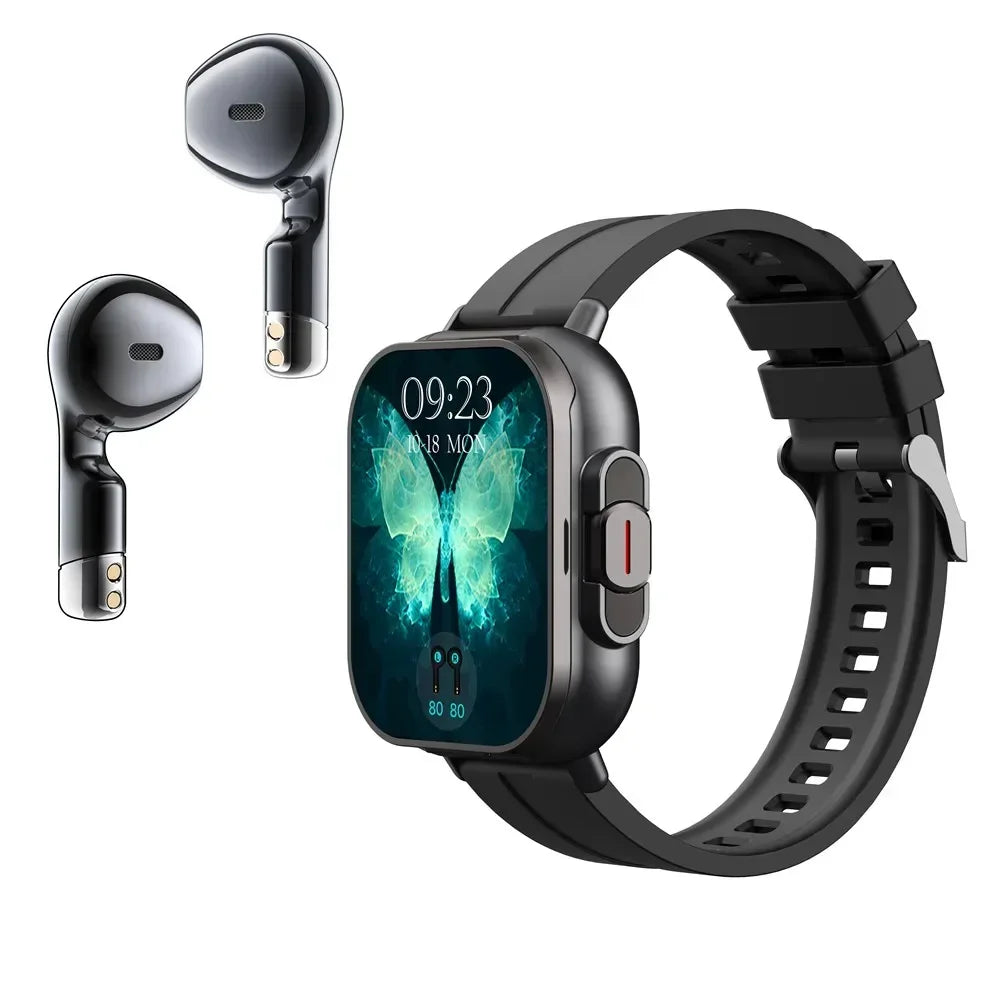 2 in 1 Smartwatch with Earphone Multi-Sport NFC Call Smart Watch