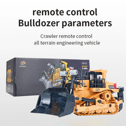 RC Heavy Bulldozer 1/24 Scale Dozer, 9 Channels 2.4G Radio Controlled