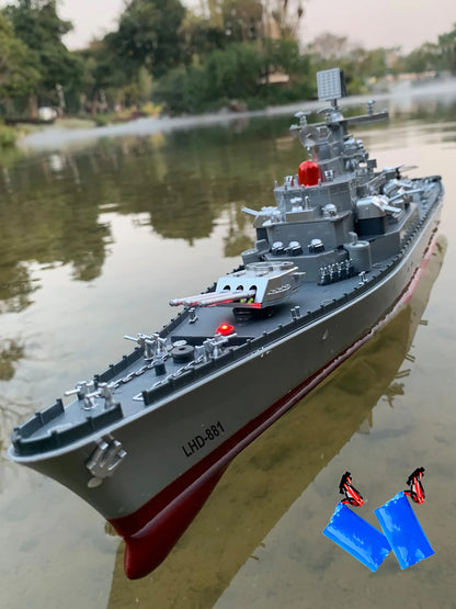 1:275 Scale 31 Inch Remote Controlled Battleship for Use On Lakes, Pools, Rivers, or in an Exhibit