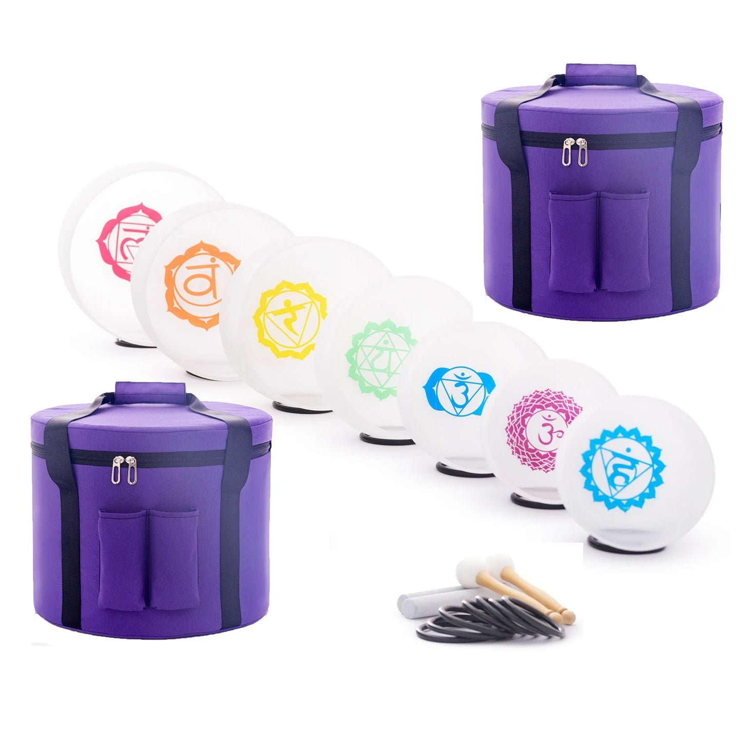 7-12 or 6-12 Inch Crystal Singing Bowls