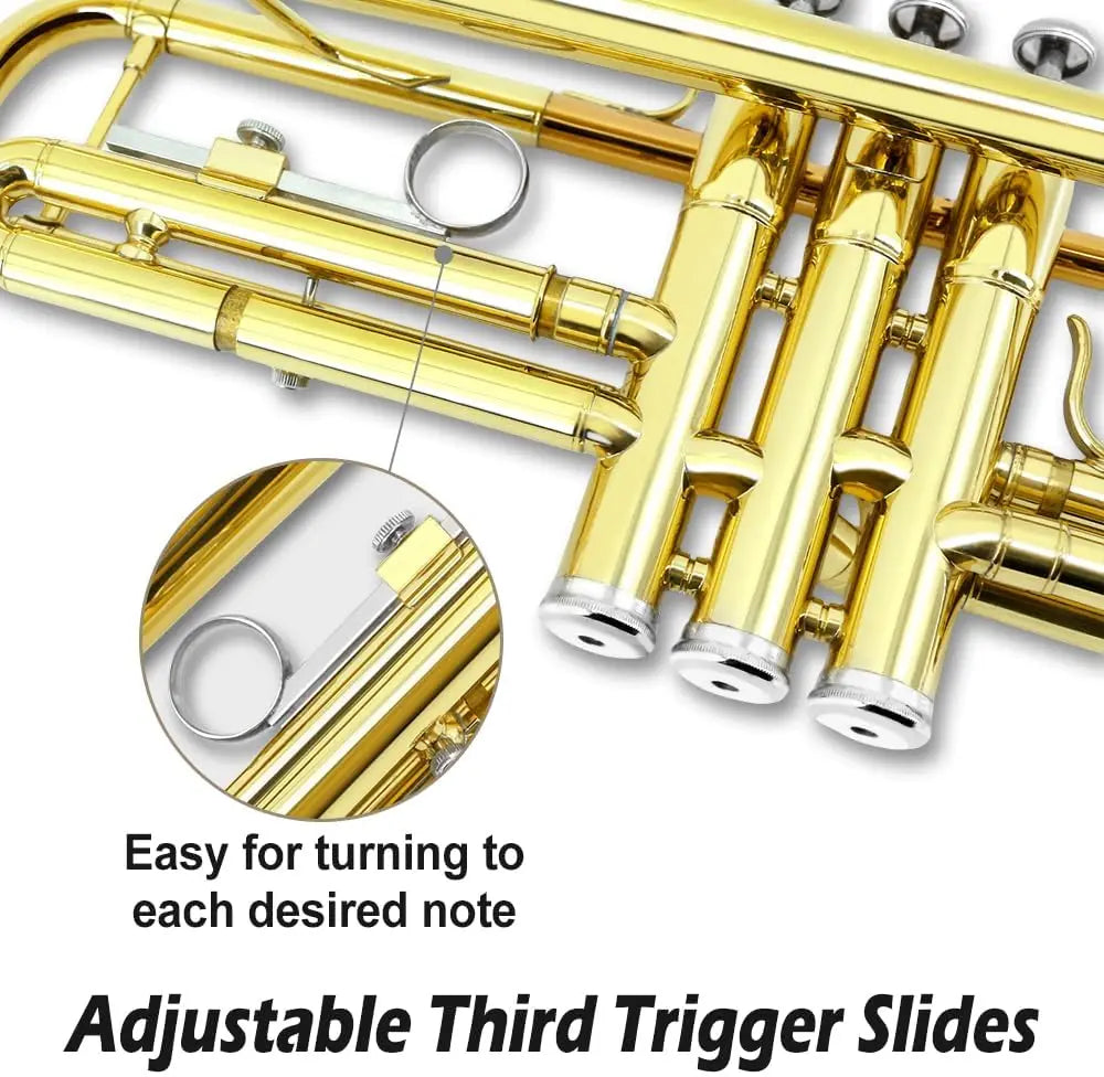 Bb Standard Trumpet Set for Beginners with Hard Case