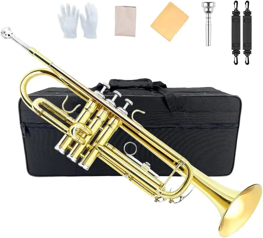 Bb Standard Trumpet Set for Beginners with Hard Case