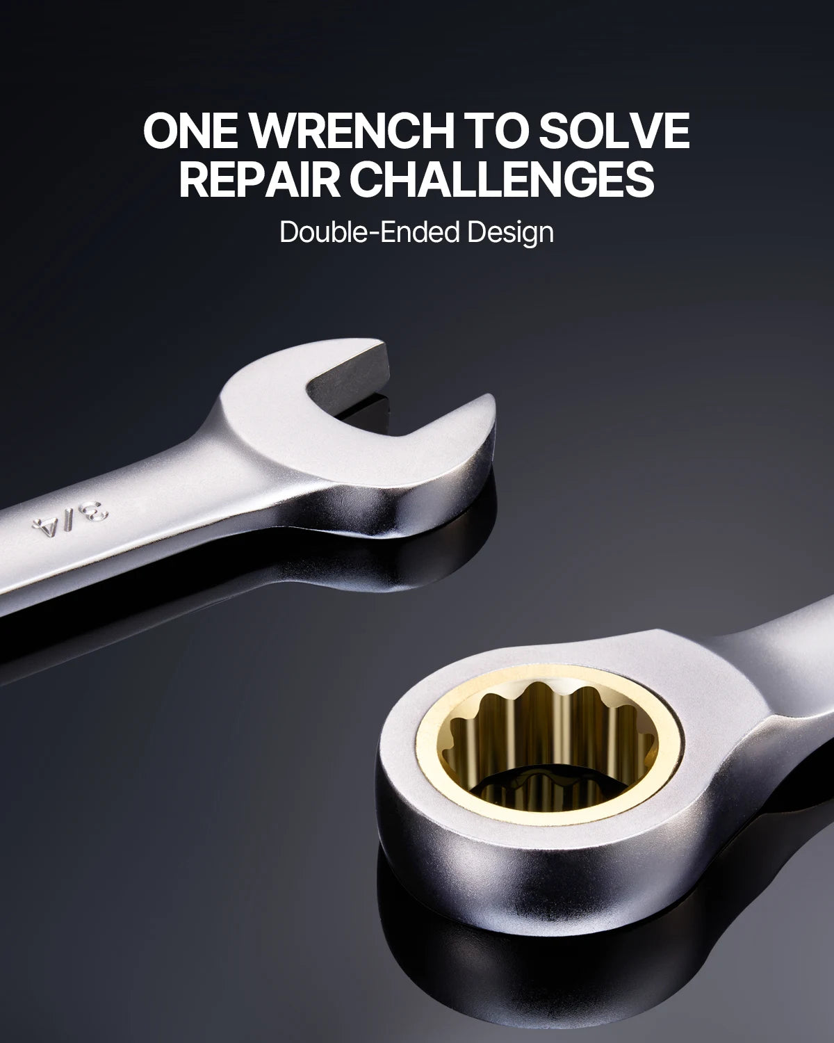 24/30-Piece Ratcheting Wrench Set with Organizer Rack