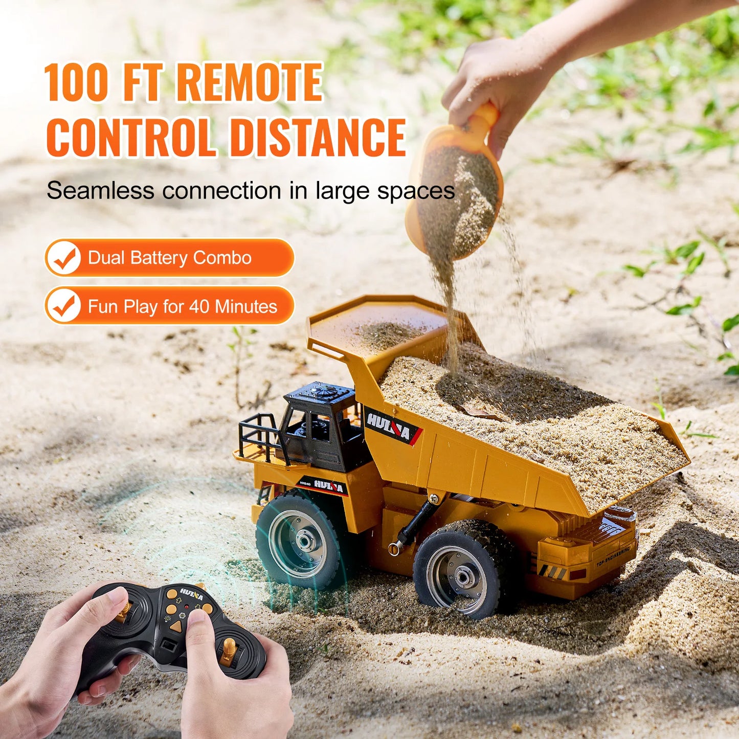 RC Construction Dump Truck 9-Channel with Battery