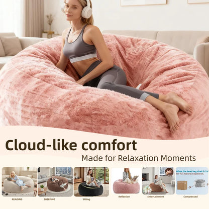 Big Bean Bag Chairs for Adults, With Filler Memory Foam Super Soft Plush, for Living Room, Family Room, Bedroom and 3 season room