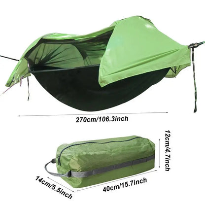 2 Person Outdoor Camping Hammock 2.7x1.4m Lightweight With Hanging Mosquito Net