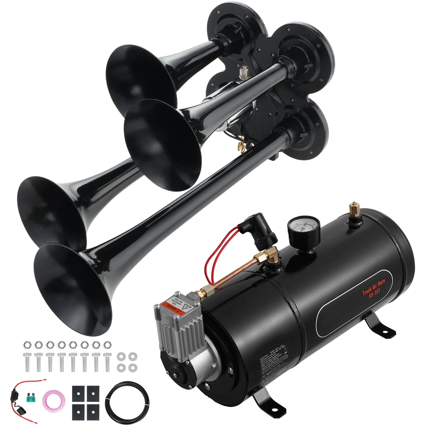 4 Trumpet 150dB  Air Horn Kit