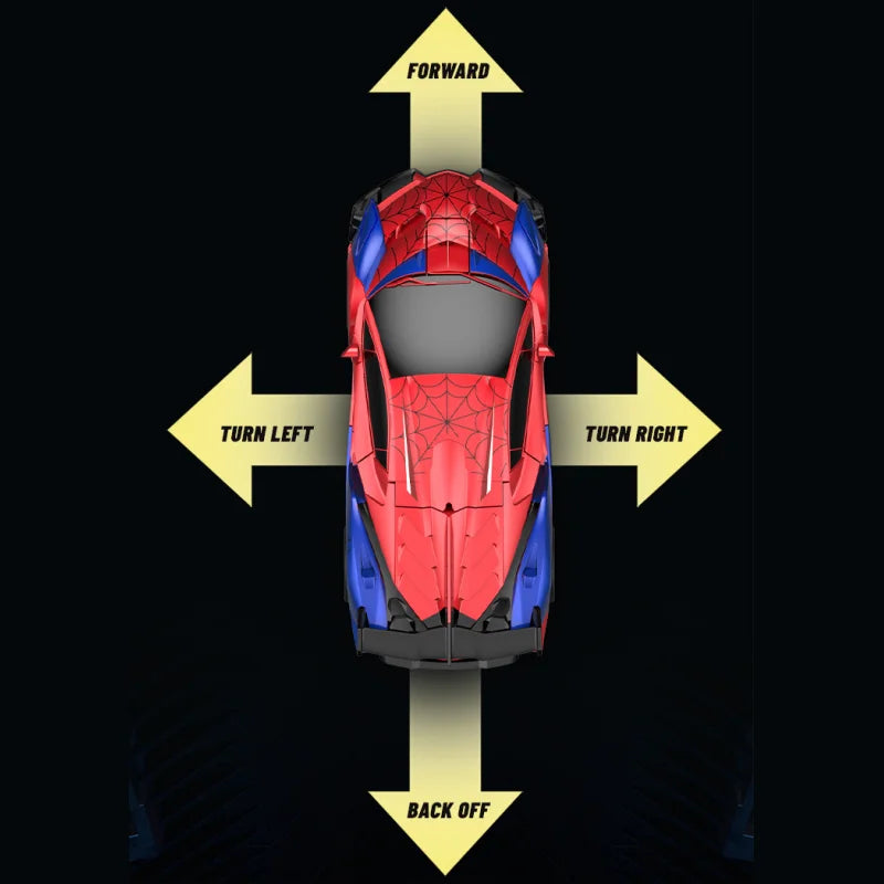 RC Transforming Remote Control Car 2.4GHz With Dual-Color Lights, Fast 360°Rotation, One-Click Deformation