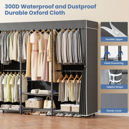 Clothes Rack Storage Organizer Freestanding Portable Heavy Duty 960 lb for Cloakroom, Bedroom, Entrance ways