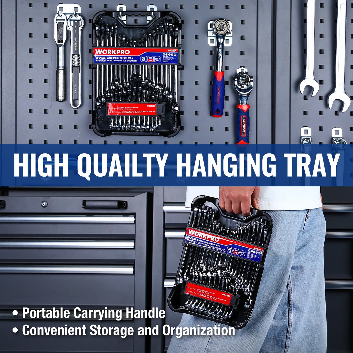 32-Piece SAE & Metric Combination Wrench Set,