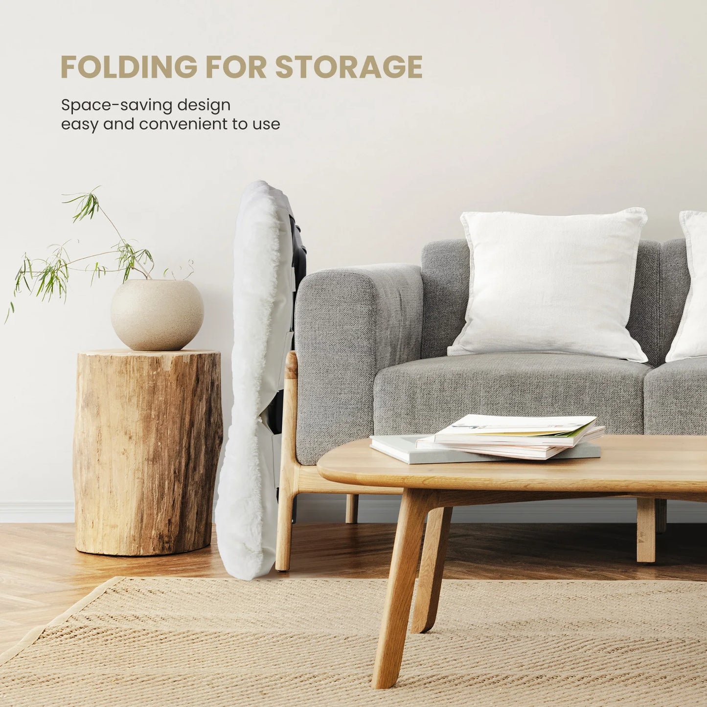 28 inch Cozy Saucer Chairs Soft Faux Fur Large Size that fold for storage.  Great Reading Chair