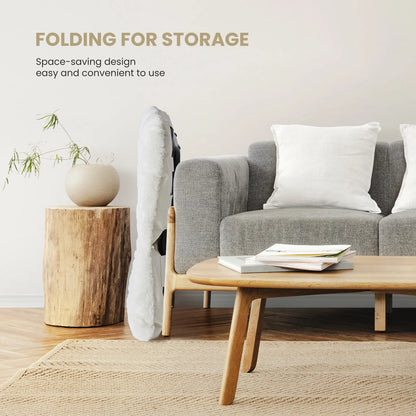 28 inch Cozy Saucer Chairs Soft Faux Fur Large Size that fold for storage.  Great Reading Chair