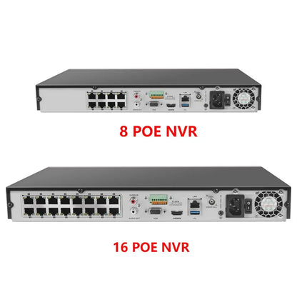 4K NVR 8 CH DS-7608NXI-K2/8P 16-CH DS-7616NXI-K2/16P 8/16 POE Ports AcuSense Facial Recognition Network Video Recorder