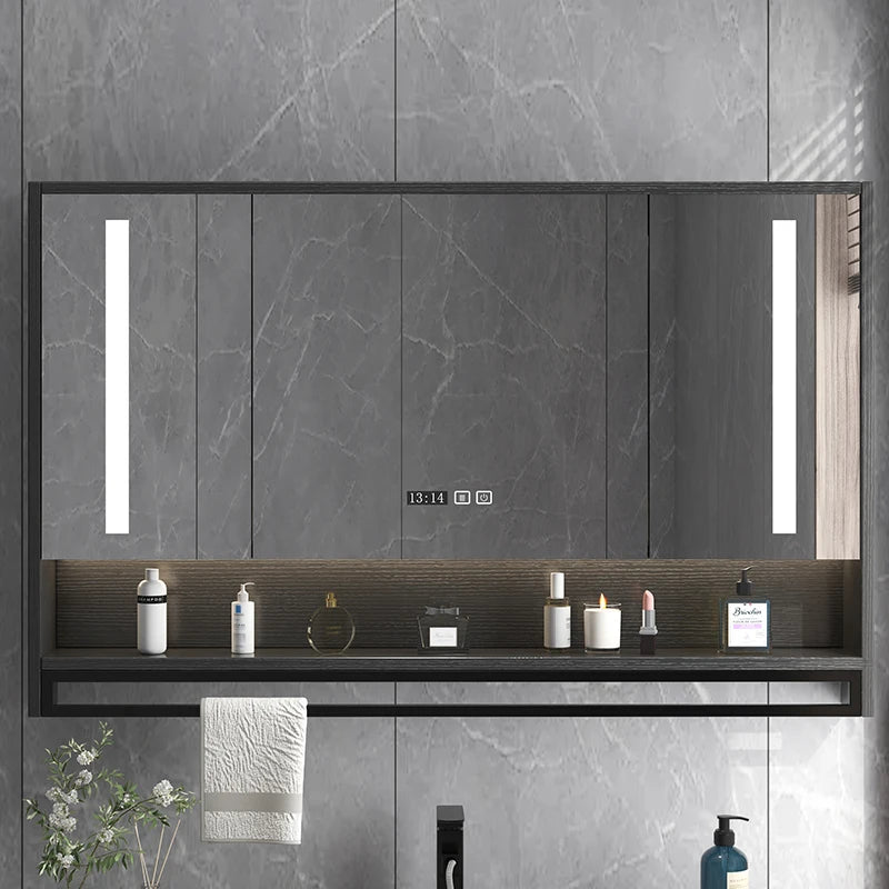 Bathroom Mirror LED Backlit Smart Anti Fog Touch Sensor Mirrored Cabinet
