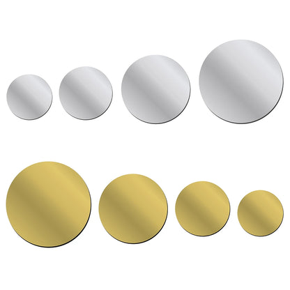 Decorative Small Circle Mirror Decals Self Adhesive Acrylic Mirror Stickers DIY for Home Art Room Bedroom