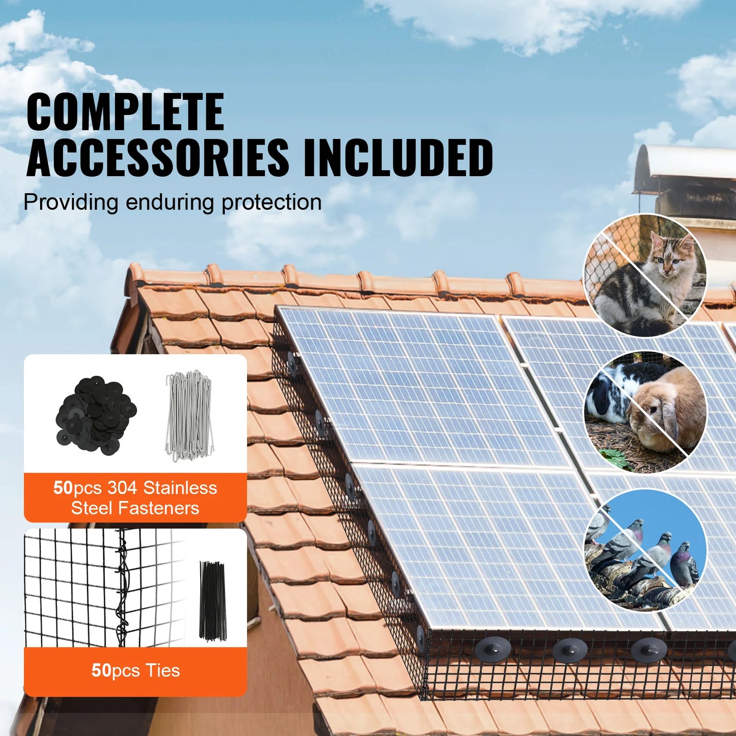 Solar Panel Bird and Critter Guard Roll Kit