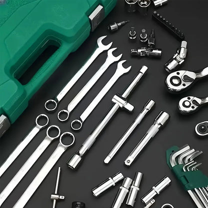 1/4 , 3/8, and 1/2 inch Socket and  Hand Wrench Set