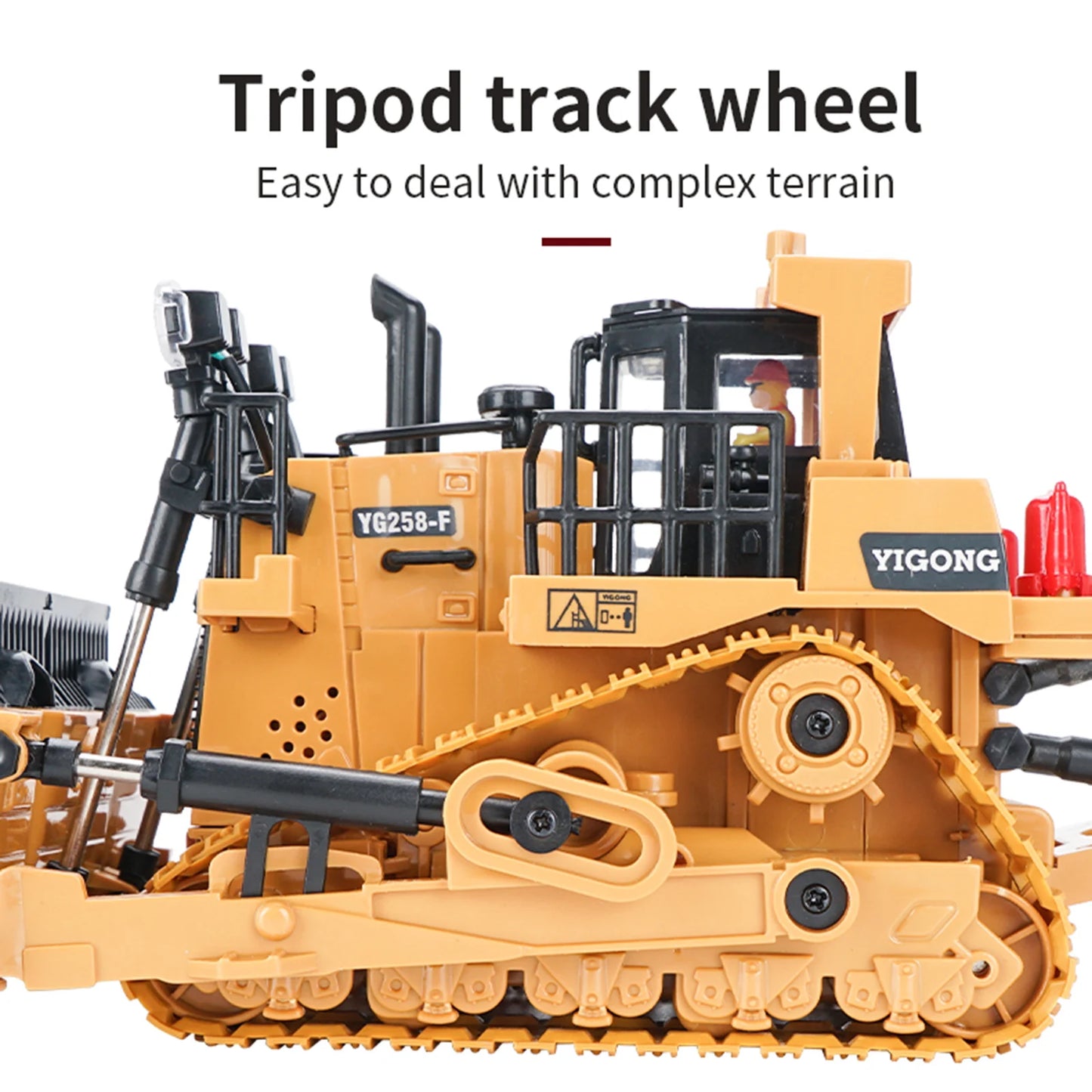 RC Heavy Bulldozer 1/24 Scale Dozer, 9 Channels 2.4G Radio Controlled