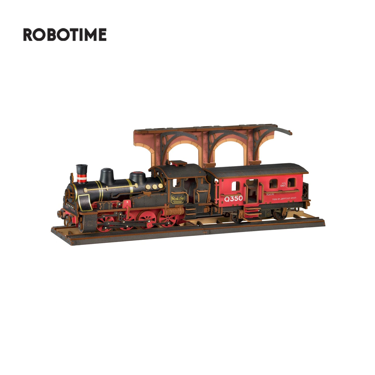 3D Wooden Puzzle Traditional Rolife Steam Journey Train Model