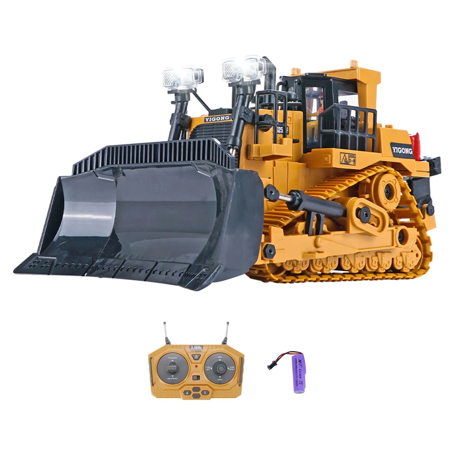 RC Heavy Bulldozer 1/24 Scale Dozer, 9 Channels 2.4G Radio Controlled