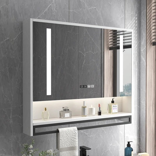 Bathroom Mirror LED Backlit Smart Anti Fog Touch Sensor Mirrored Cabinet
