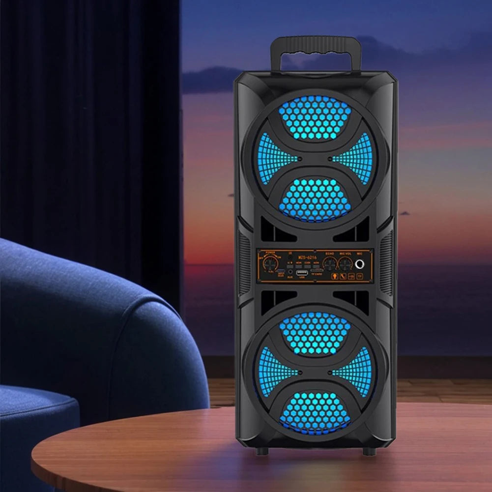 BT Portable Speaker with Double Subwoofer